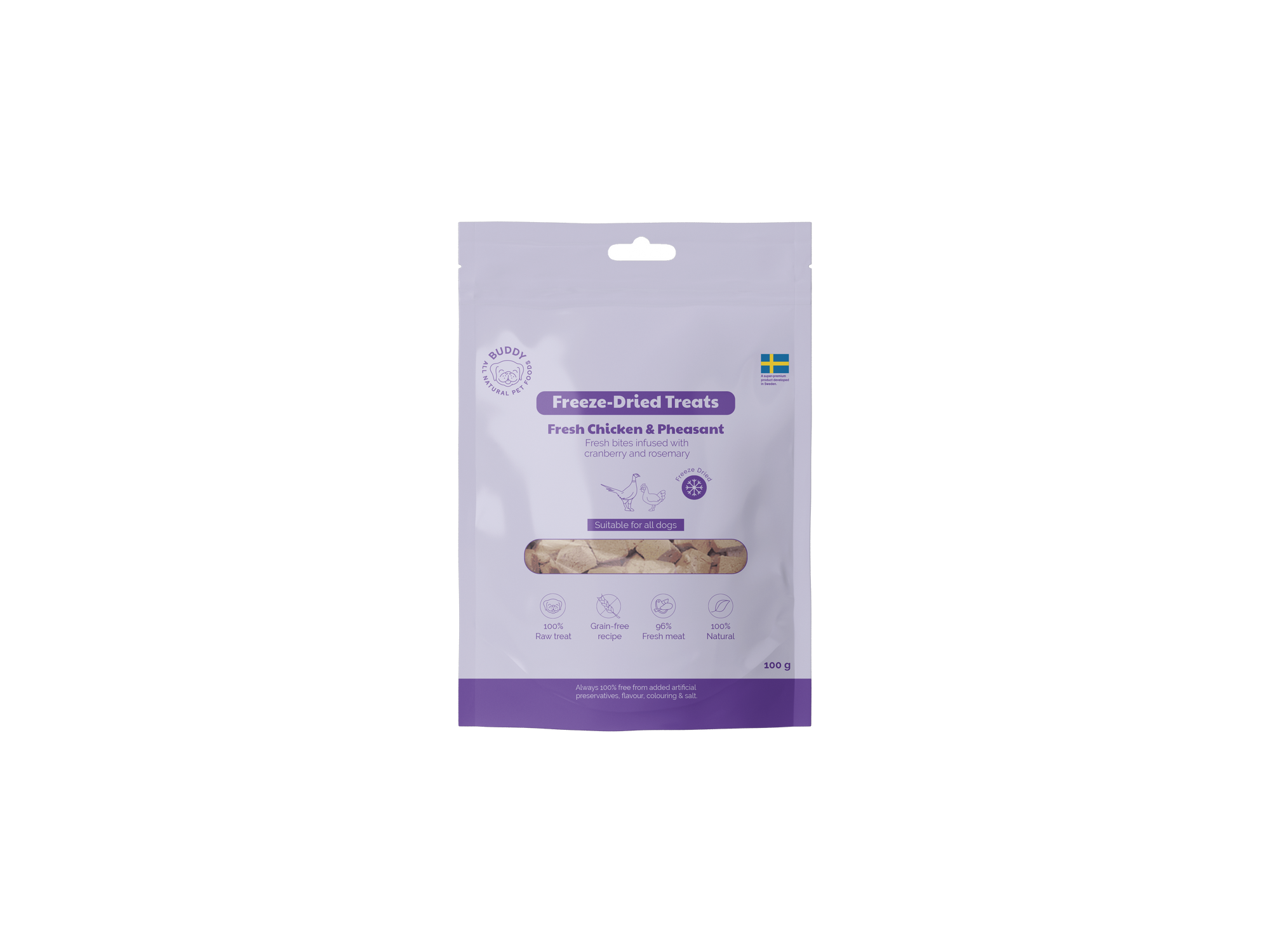 BUDDY Freeze Dried hondensnack Kip & Fazant 100 gr.