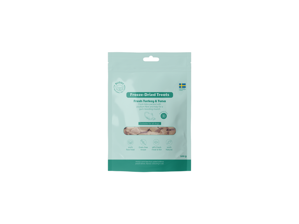 BUDDY Freeze Dried hondensnack Kalkoen & Tonijn 100 gr.