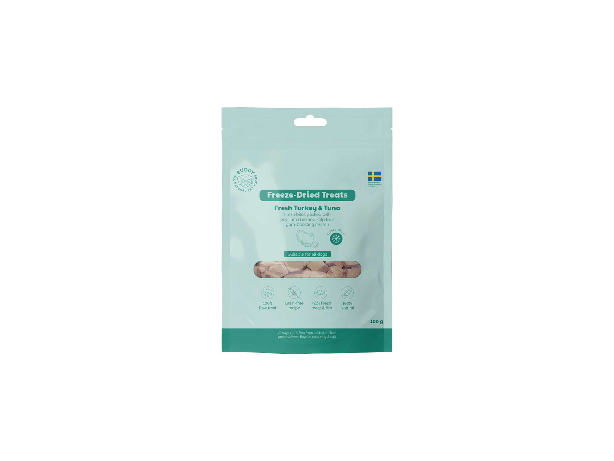 BUDDY Freeze Dried hondensnack Kalkoen & Tonijn 100 gr.
