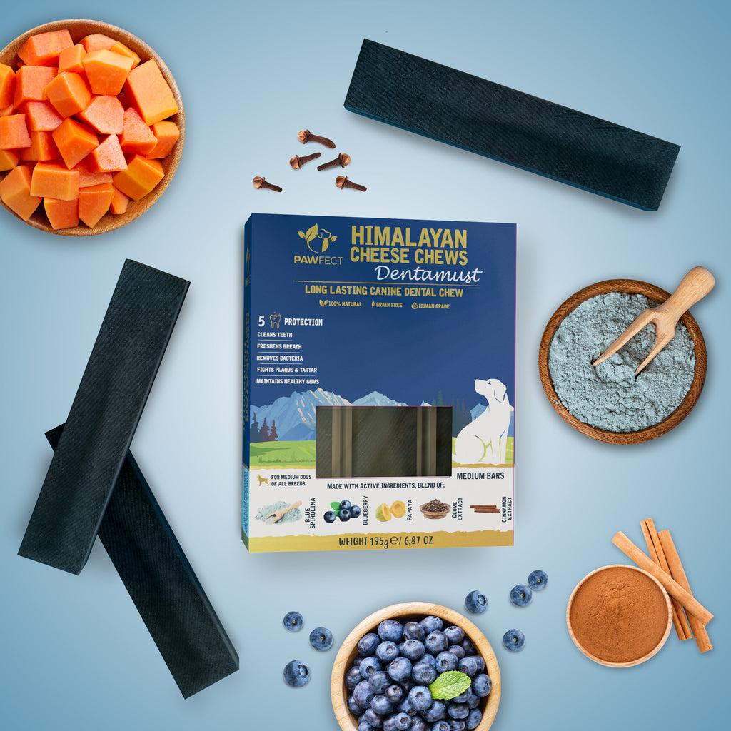 PawFect Dentamust Bars Blauwe bessen Medium 195 gr.