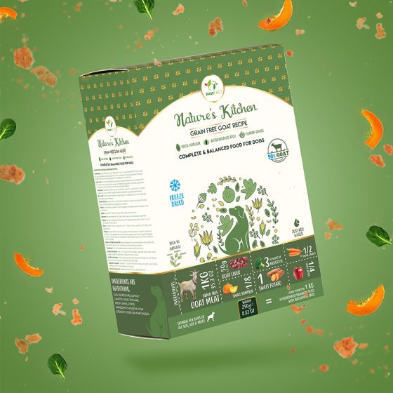 PawFect Freeze Dried hondenvoeding Geit 250 gr.