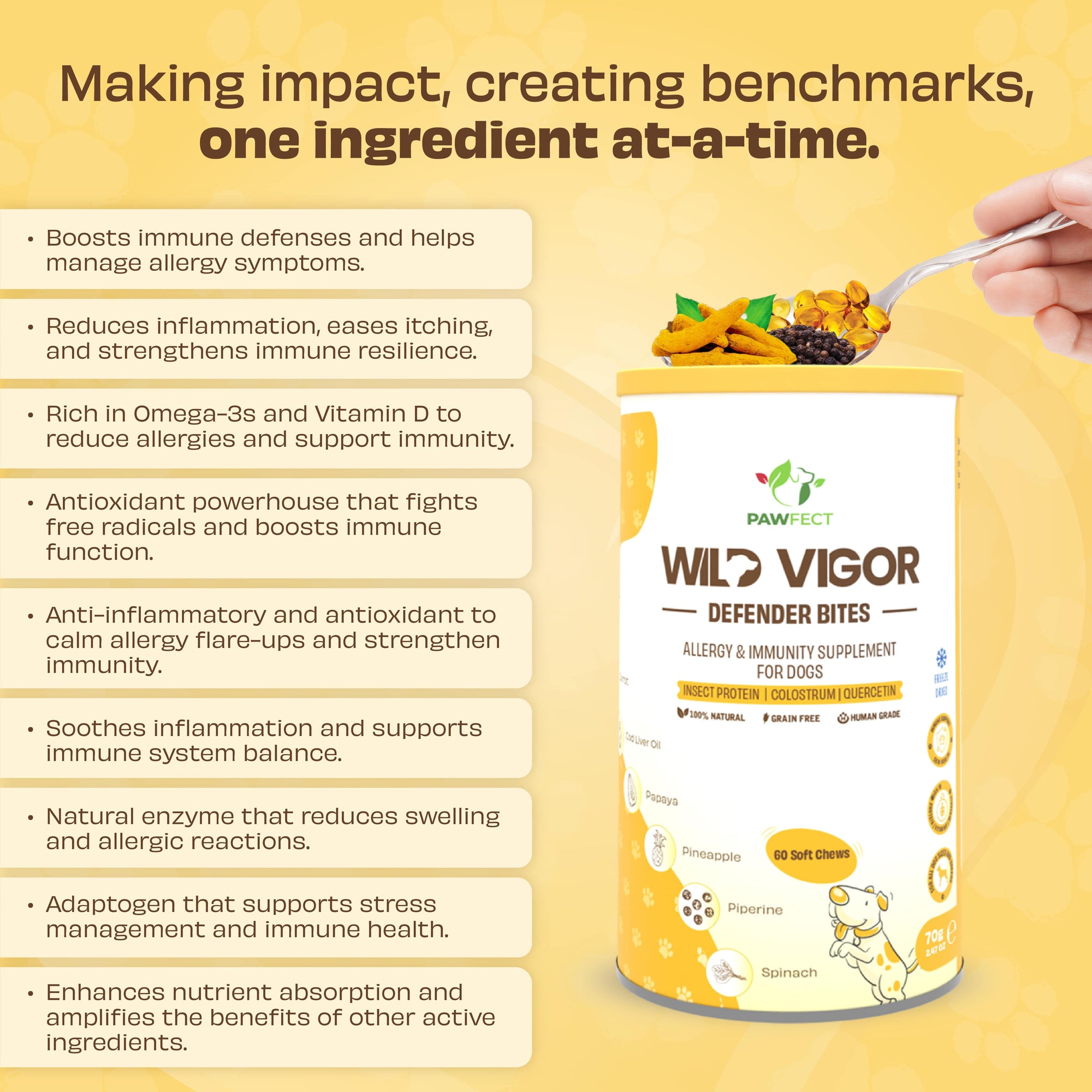 Pawfect supplements Wild Vigor Defender Bites 60 Pcs.