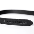 No Fuss Halsband Hond Leer Zwart - Cooper & Quint