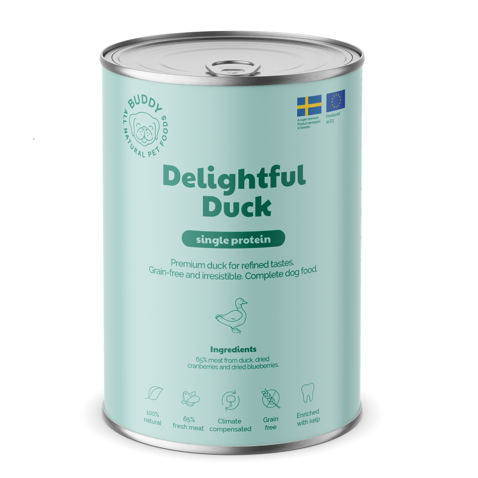 BUDDY  Natvoeding Delightful Duck 400 gr. - per 6 stuks