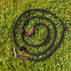 Verstelbare Hondenriem | Touw | Zwart | Kleine honden | Just Cotton 8 mm