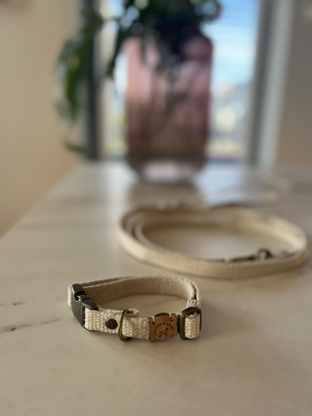 Simply Hemp Hondenriem | Schelpenwit - Cooper & Quint